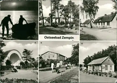 Ansichtskarte Zempin Fischer, Waldstraße, Erholungsheim, Campingplatz 1981