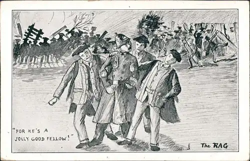Ansichtskarte  Scherzkarten - Die Polizei wird abgeführt 1930