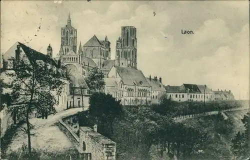 CPA Laon Straßenpartie, Stadt 1916 