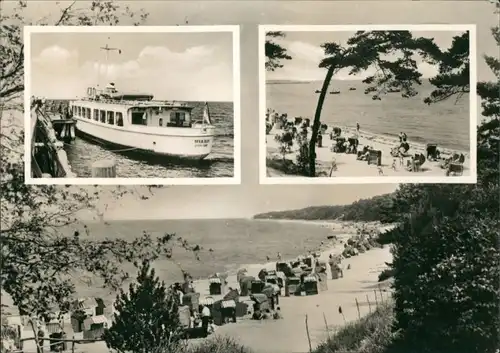 Ansichtskarte Lubmin Fähre Schiff und Stranansichten 1968