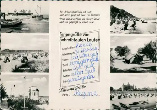 Ahlbeck (Usedom) Seebrücke, Koserow, Heringsdorf, Bansin, Zinnowitz 1958