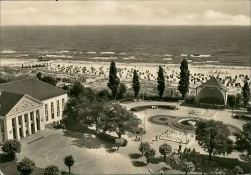 Ansichtskarte Heringsdorf Usedom Konzertplatz mit Strand 1971