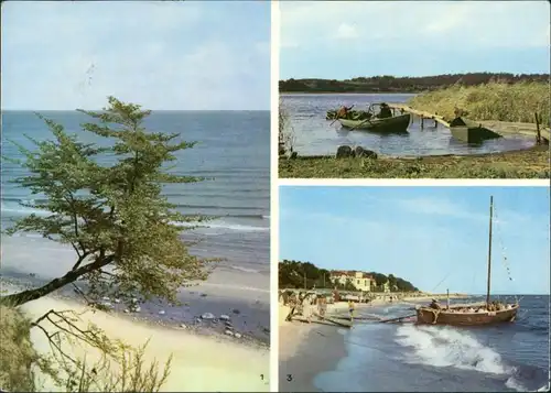 Bansin-Heringsdorf Usedom An der Steilküste, Am kleinen Krebssee, Am Strand g1971