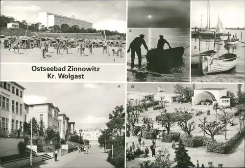 Zinnowitz IG Wismut, Blick zum Ferienheim "Roter Oktober", Fischer g1985