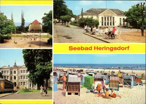 Heringsdorf Usedom Kulturhaus, FDGB-Erholungsheim "Einheit", Strand g1984