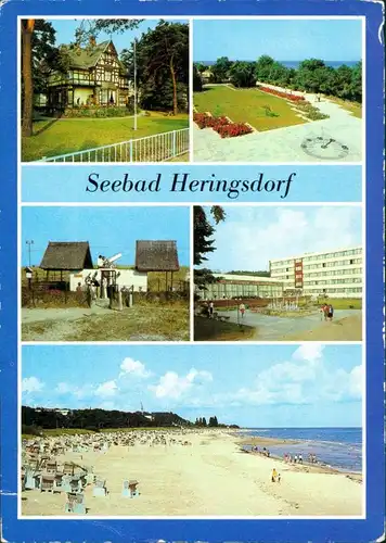 Heringsdorf Usedom Herbert Tschäpe,Promenade, Volkssternwarte,Strand g1984
