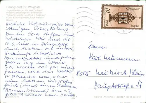 Heringsdorf Usedom Herbert Tschäpe,Promenade, Volkssternwarte,Strand g1984