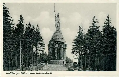 Ansichtskarte Hiddesen-Detmold Hermannsdenkmal 1951