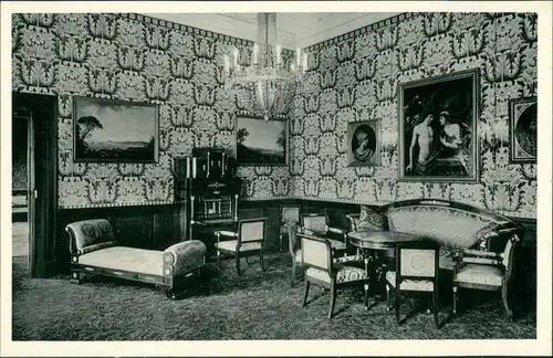 Ansichtskarte Bad Arolsen Schloss Arolsen - Roter Empiresalon 1932