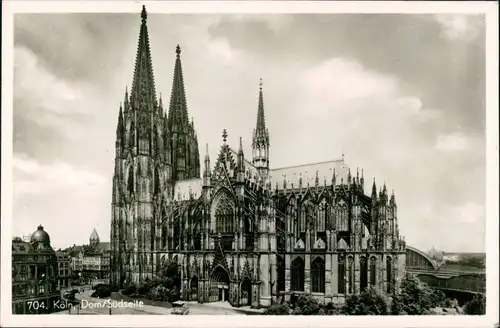 Ansichtskarte Köln Kölner Dom - Südseite 1930