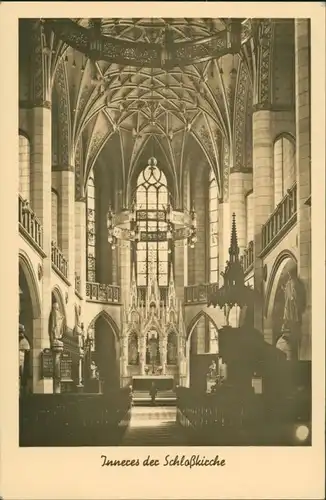 Ansichtskarte Lutherstadt Wittenberg Evangelische Schloßkirche - Altar 1929