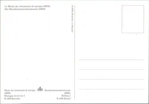 Postkaart Brüssel Bruxelles Musikinstrumentenmuseum (MIM) 2000