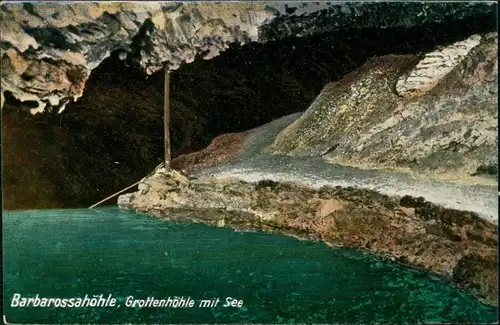 Kelbra (Kyffhäuser) Barbarossahöhle - Grottenhöhle mit See 1914