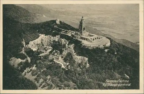 Kelbra (Kyffhäuser) Luftbild - Kaiser-Friedrich-Wilhelm/Barbarossa-Denkmal 1918