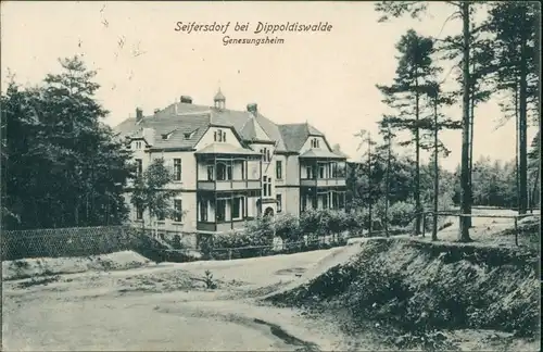Ansichtskarte sw Seifersdorf-Dippoldiswalde Partie am Genesungsheim 1927  