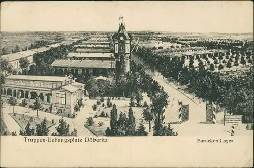Ansichtskarte Dallgow-Döberitz Baracken-Lager, Truppenübungsplatz g1915