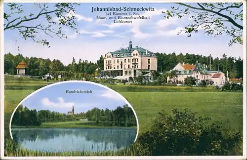 Schmeckwitz (Oberlausitz) Smječkecy Eisenschwefelbad - Handricksteich 1942