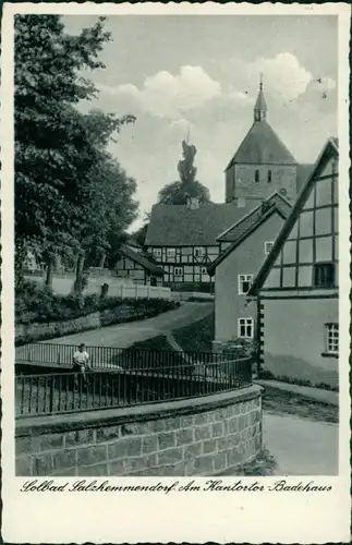 Ansichtskarte Salzhemmendorf Blick zur Kirche 1937