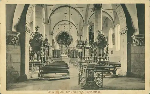 Ansichtskarte Lamspringe Klosterkirche - Innenansicht 1914