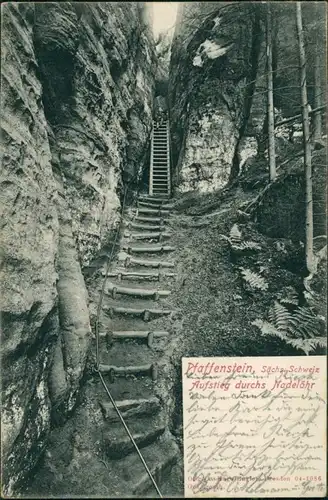 Pfaffendorf-Königstein (Sächsische Schweiz) Pfaffensteinv - Aufstieg v 1904