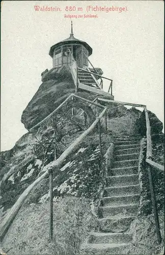 Ansichtskarte Waldstein Aussichtspavillon-Die Schüssel 1918