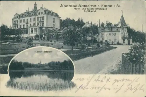 Schmeckwitz (Oberlausitz) Kurhaus - Handricksteich - Eisenschwefelbad 1925