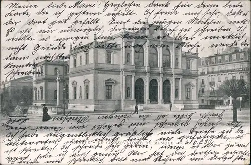Ansichtskarte Genf Genève Conservatoire de musique 1903