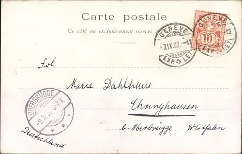 Ansichtskarte Genf Genève Musee du Parc 1902