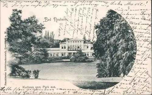 Ansichtskarte Bad Nauheim Kurhaus mit Gartenanlage 1903