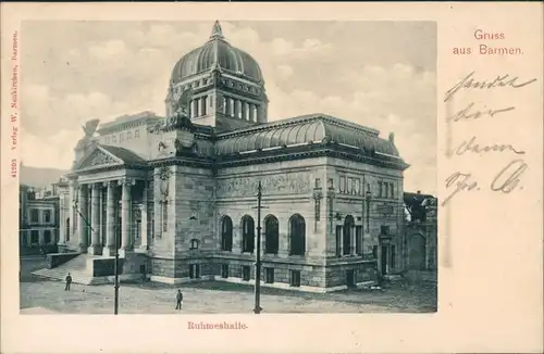 Ansichtskarte Barmen-Wuppertal Ruhmeshalle 1902