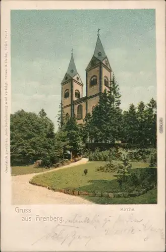Ansichtskarte Arenberg-Koblenz St. Nikolaus Kirche 1909