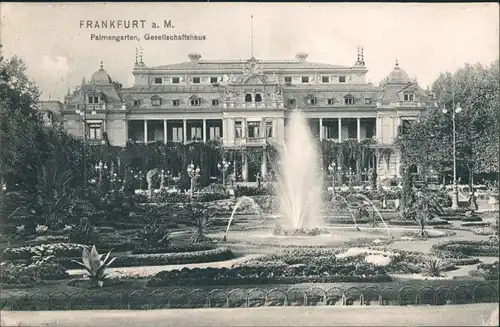 Ansichtskarte Frankfurt am Main Palmengarten - Gesellschaftshaus 1907
