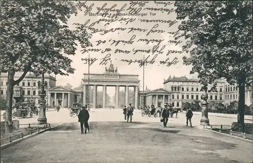 Ansichtskarte Mitte-Berlin Brandenburger Tor 1908