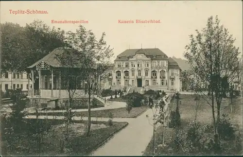 Teplitz-Schönau Teplice Kaiserin Elisabeth Bad - Emanationspavillon 1921