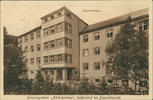 Ansichtskarte Seifersdorf-Dippoldiswalde Genesungsheim - Frauenabteilung 1929
