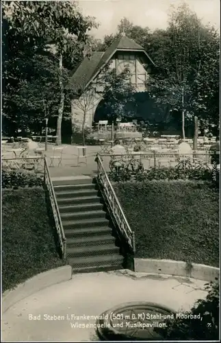 Ansichtskarte Bad Steben Kuranlagen - Wiesenquelle und Musikpavillon 1941