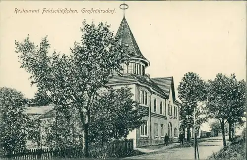 Ansichtskarte Großröhrsdorf Partie am Restaurant Feldschlößchen 1911 