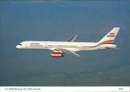 Ansichtskarte  Flugzeug Air 2000 Boeing 757-200 Aircraft 1990