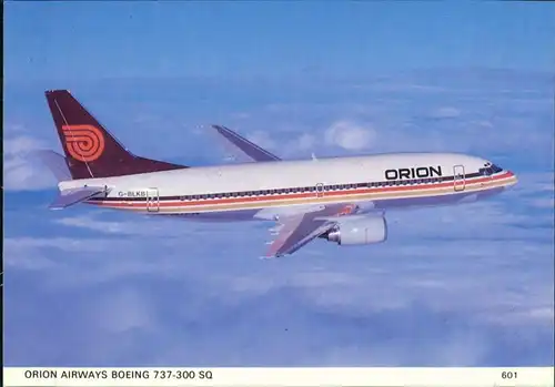 Ansichtskarte  Flugzeug Orion Airways Boeing 737-300 SQ. 1990