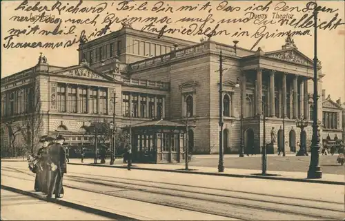 Ansichtskarte Leipzig Neues Theater 1913