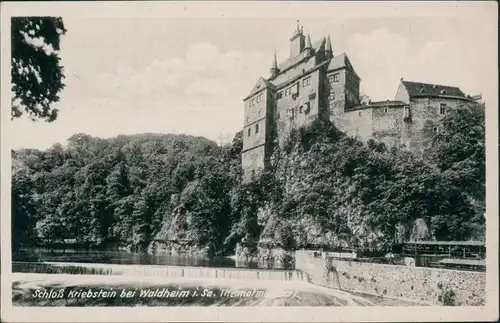 Ansichtskarte Kriebstein Schloß Kriebstein 1953