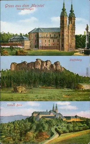 Bad Staffelstein Wallfahrtskirche Basilika Vierzehnheiligen Schloss Banz 1933