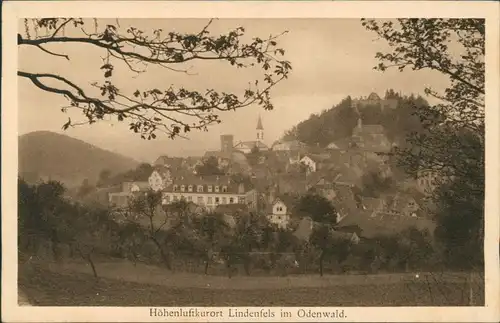 Lindenfels (Bergstraße) Panorama-Ansichten - Hotel Odenwald 1924