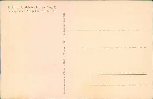 Lindenfels (Bergstraße) Panorama-Ansichten - Hotel Odenwald 1924