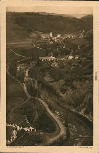 Ansichtskarte Rothenburg ob der Tauber Panorama-Ansicht - Taubertal 1928