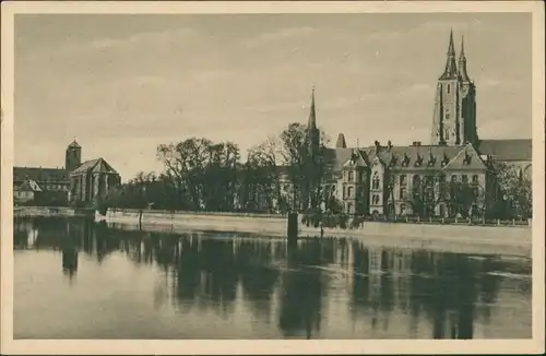 Postcard Breslau Wrocław Dominsel 1927 