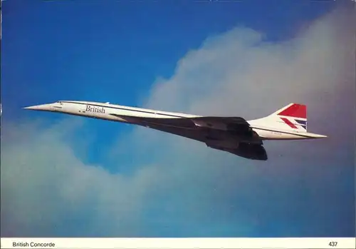  Flugzeug Concorde supersonic airliner built jointly by British Aircraft 1990