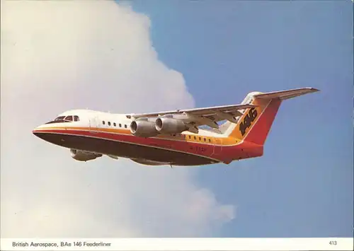  Flugzeug BRITISH AEROSPACE BAe 146 FEEDERLINER airliner jet 1990