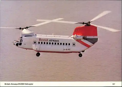 Ansichtskarte  Hubschrauber British Airways BV234 helicopter 1990