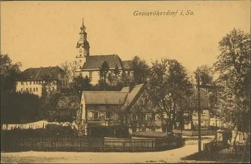 Ansichtskarte Großröhrsdorf Stadtpartie 1922 